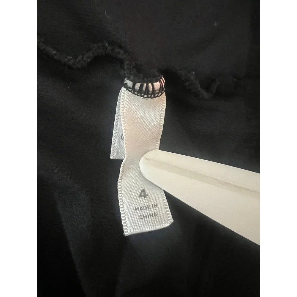 Black High Waisted Tights Hosiery Size 4 (1141)